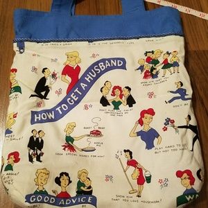 Retro vintage handmade tote